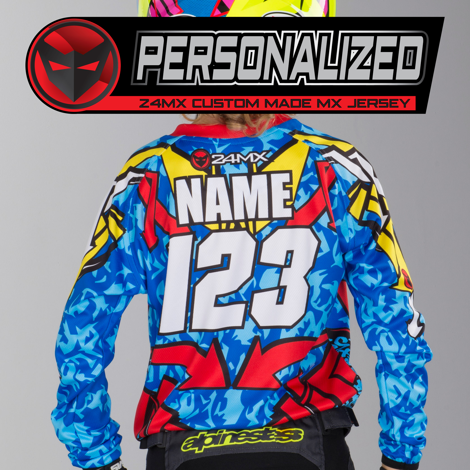 Personalised 24MX Kids Graffiti Jersey