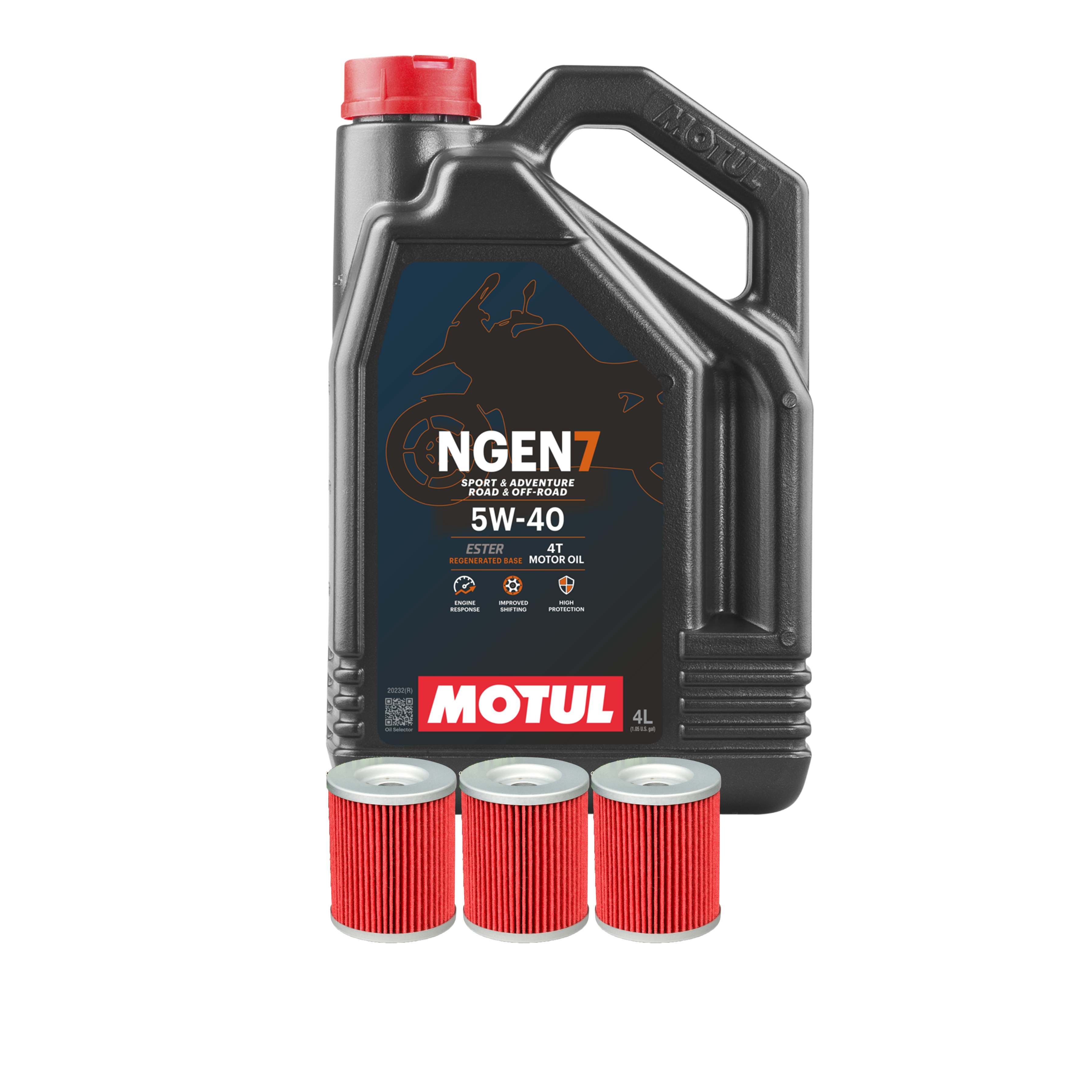 Motorno Olje Motul NGEN 7 4L + Oljni Filtri HIFLO
