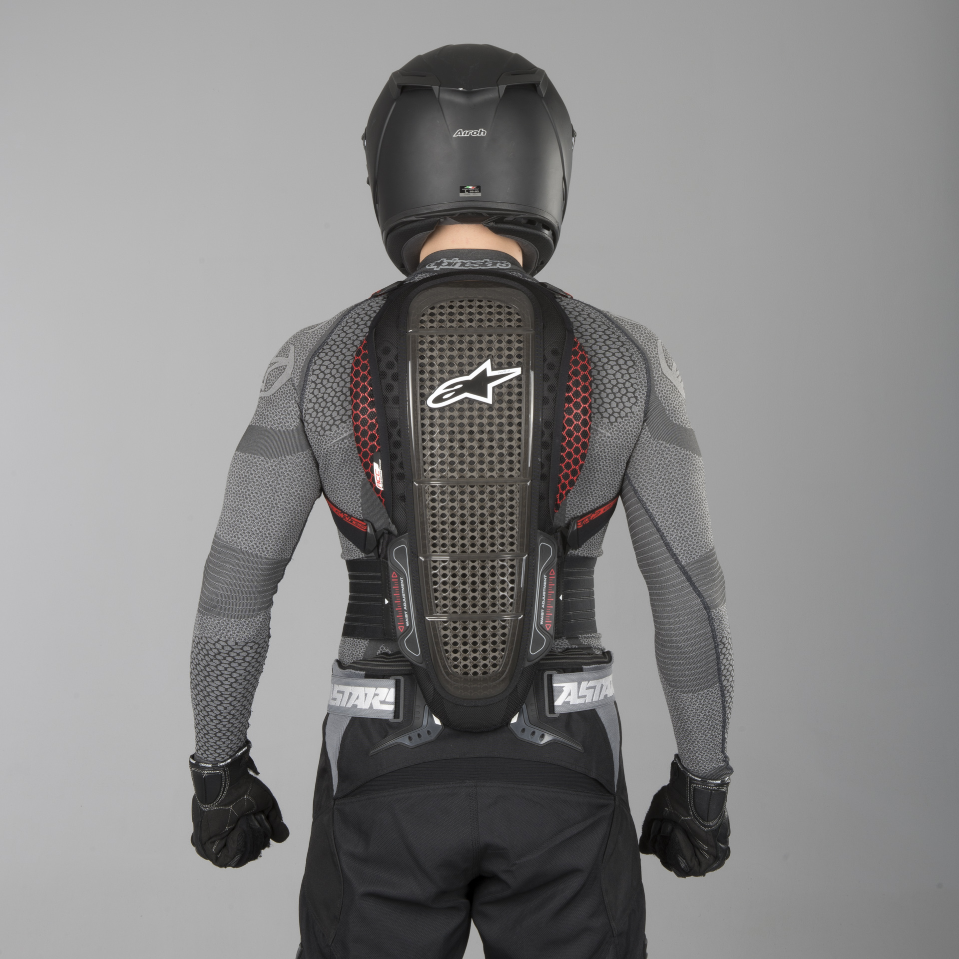 Espaldera Alpinestars Nucleon KR-1 Ahumado-Negro-Rojo