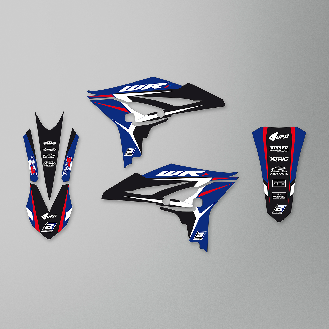 Blackbird Dream 4 Decal Kit Blue-Black-White