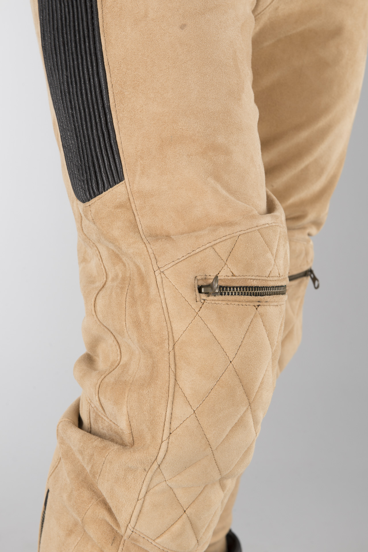MC Skinnbukse Ride&Sons Diamond Suede Brun MC Skinnbukse Ride&Sons Diamond Suede Brun