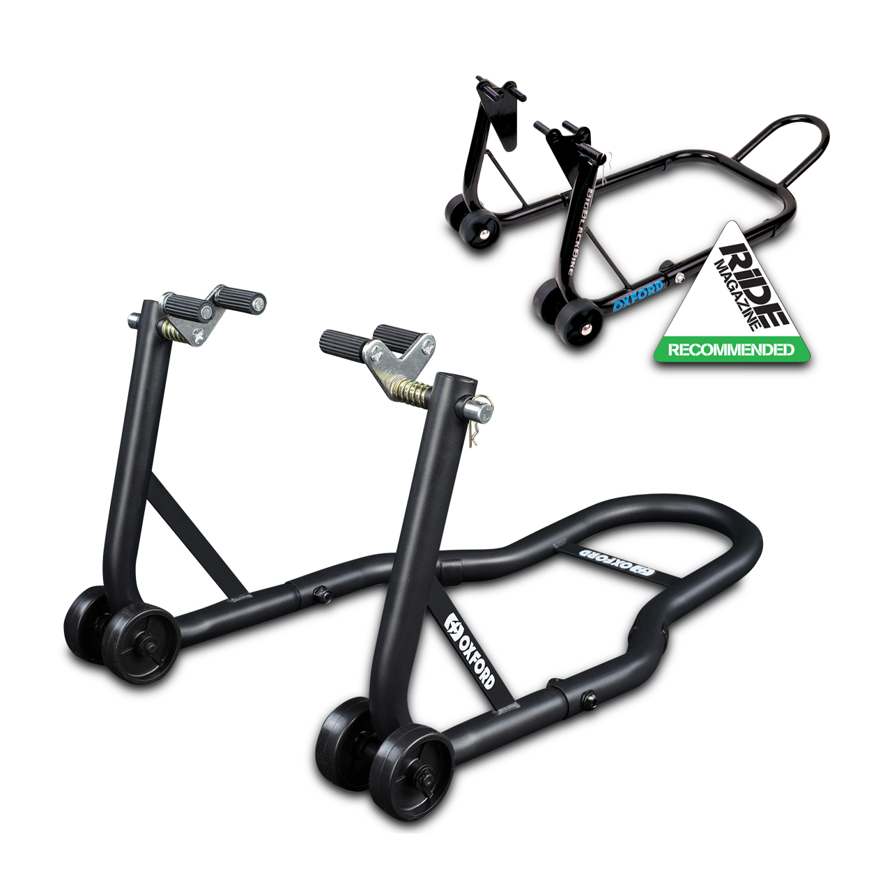 Oxford Big Black Bike Front/Rear Paddock Stand 2.0 