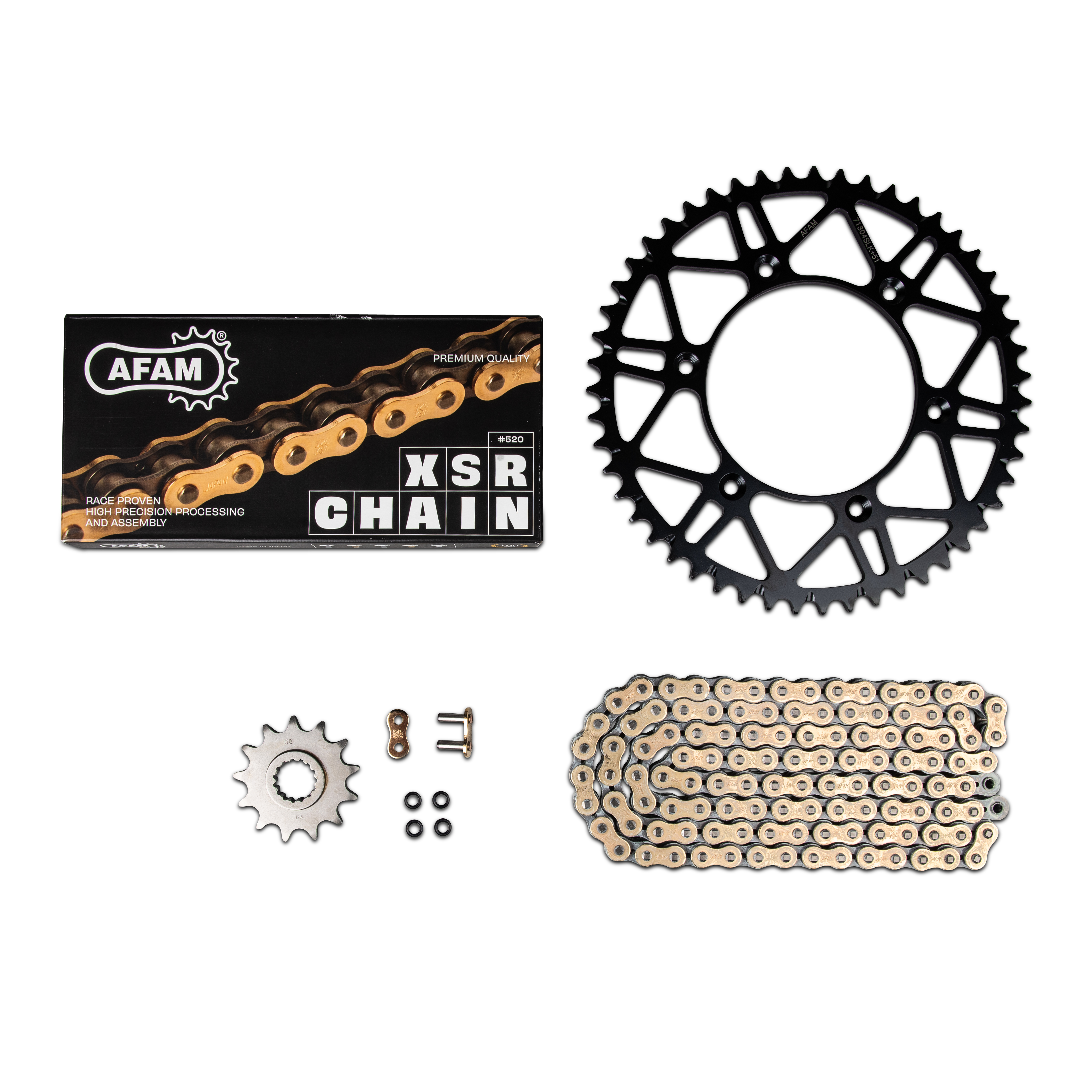 AFAM A520XSR-G ketting- en tandwielset