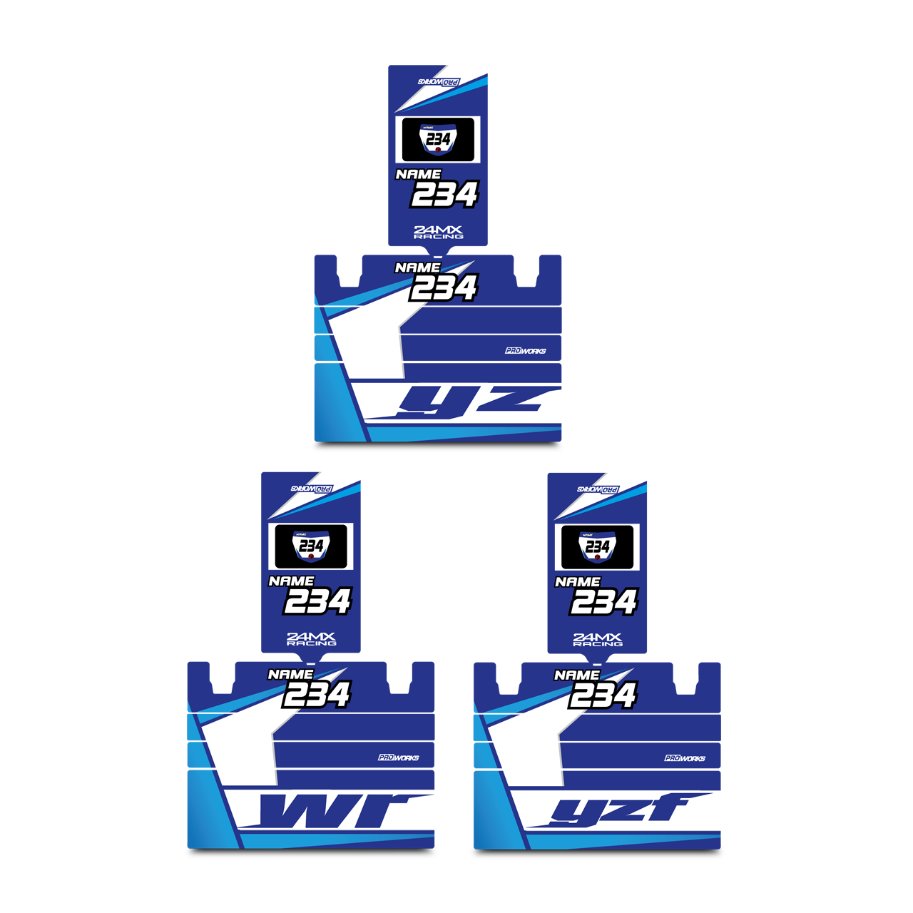 24MX X3 Toolbox Decal Kit Blue