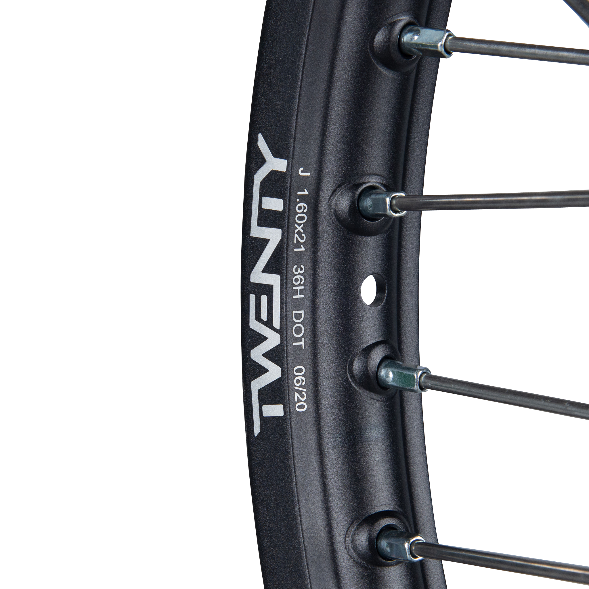 Rueda Delantera de Cross Twenty Negro-Rojo 21"