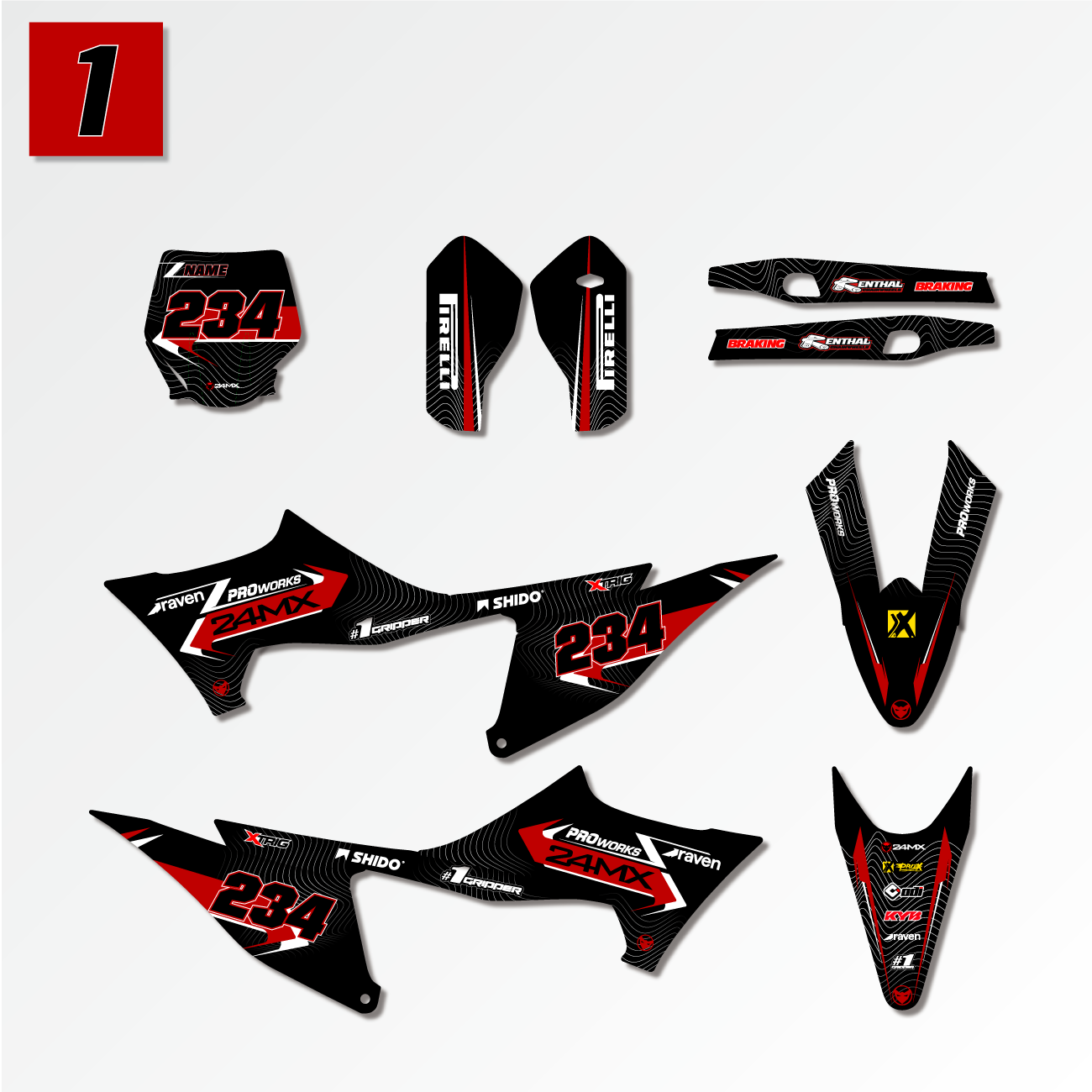 Stickerset 24MX Stark Wave