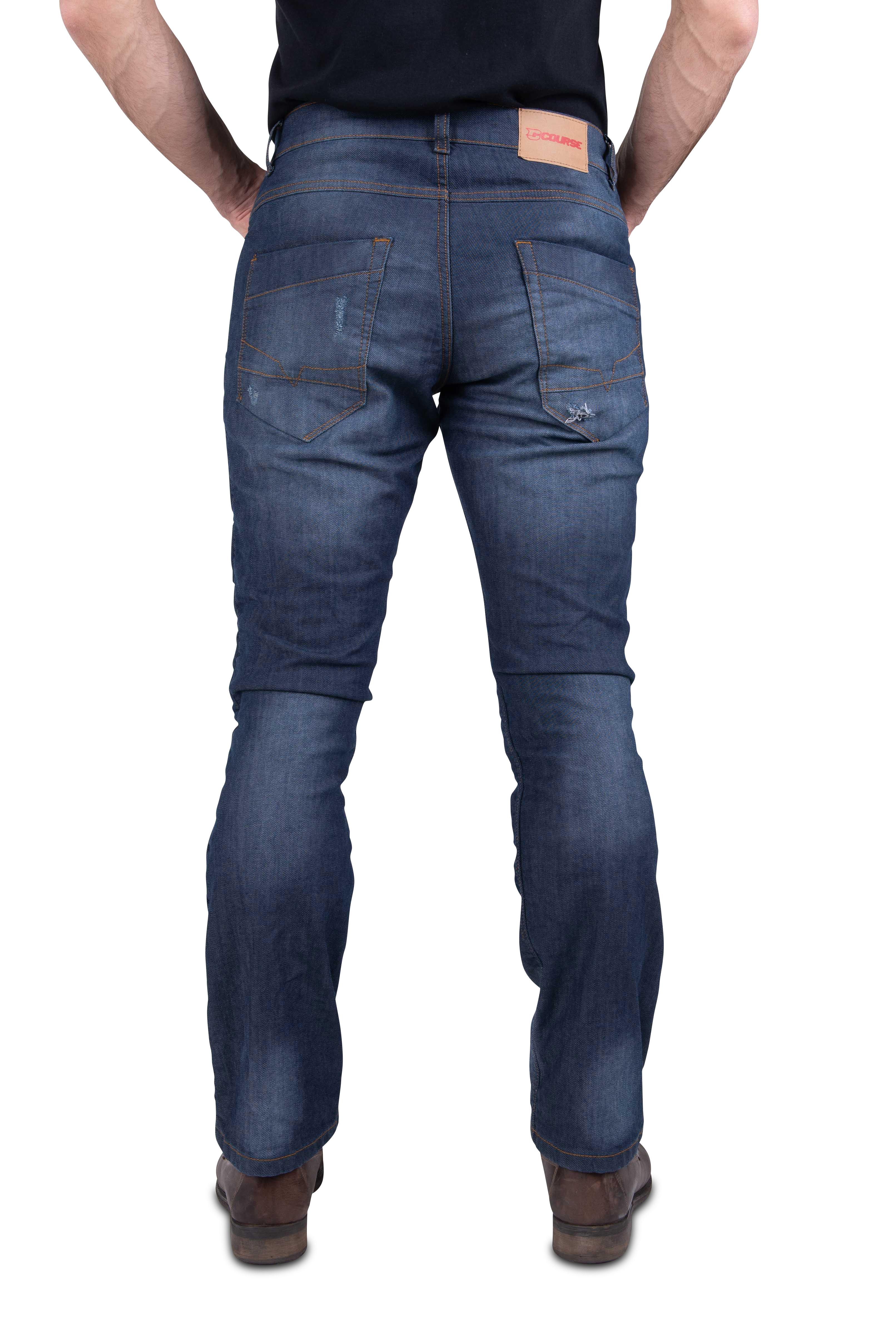 Motorjeans Course Ripped Aramide-Versterkte Straight/Regular