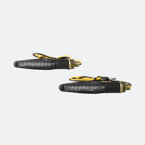 Intermitente Trasero SHIN YO ARIZONA Para Moto - Negro, Corto, Homologado E, Par (LR-705.05.80)