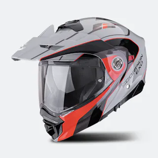 adventure helmet scorpion ScorpionEXO AT960 Modular Street Motorcycle with Bluetooth Ready Speaker Pockets DOT ECE Approved Monk (Black/Red Weather helmet! Scorpion Announces New Modular Adventure