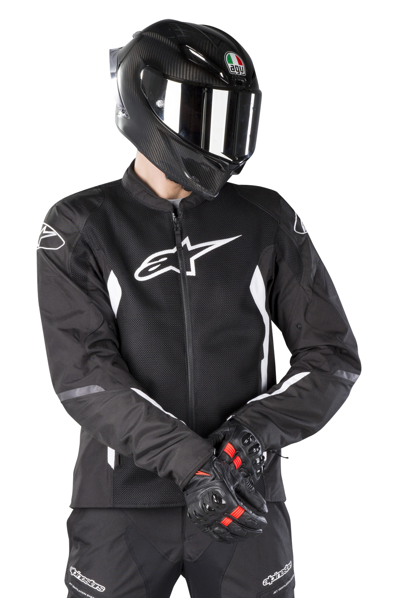 Motorcycle jackets Alpinestars T-jaws V3 Waterproof Jacket Black Red Fluo M BLACK//RED//FLUO