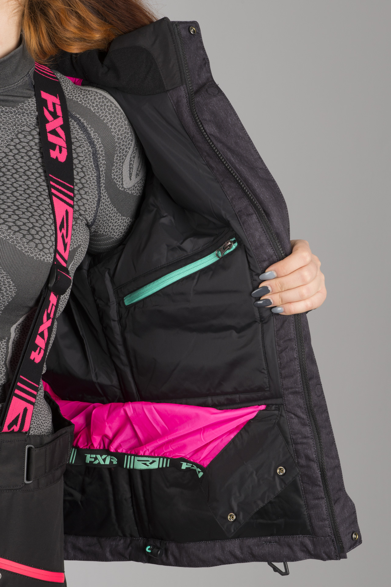 Jacka Dam FXR Fresh Svart Mint Rosa Nu 33% rabatt Jacka Dam FXR Fresh Svart Mint Rosa Nu 33% rabatt