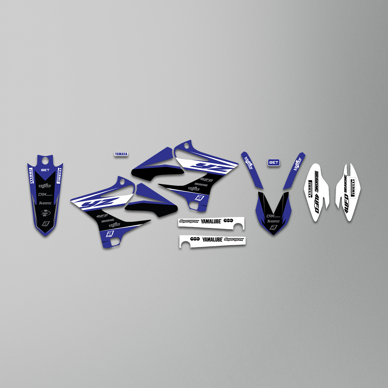 Blackbird Replica Racing 19 Complete Decal Kit with Seat Cover Blue-Black-White