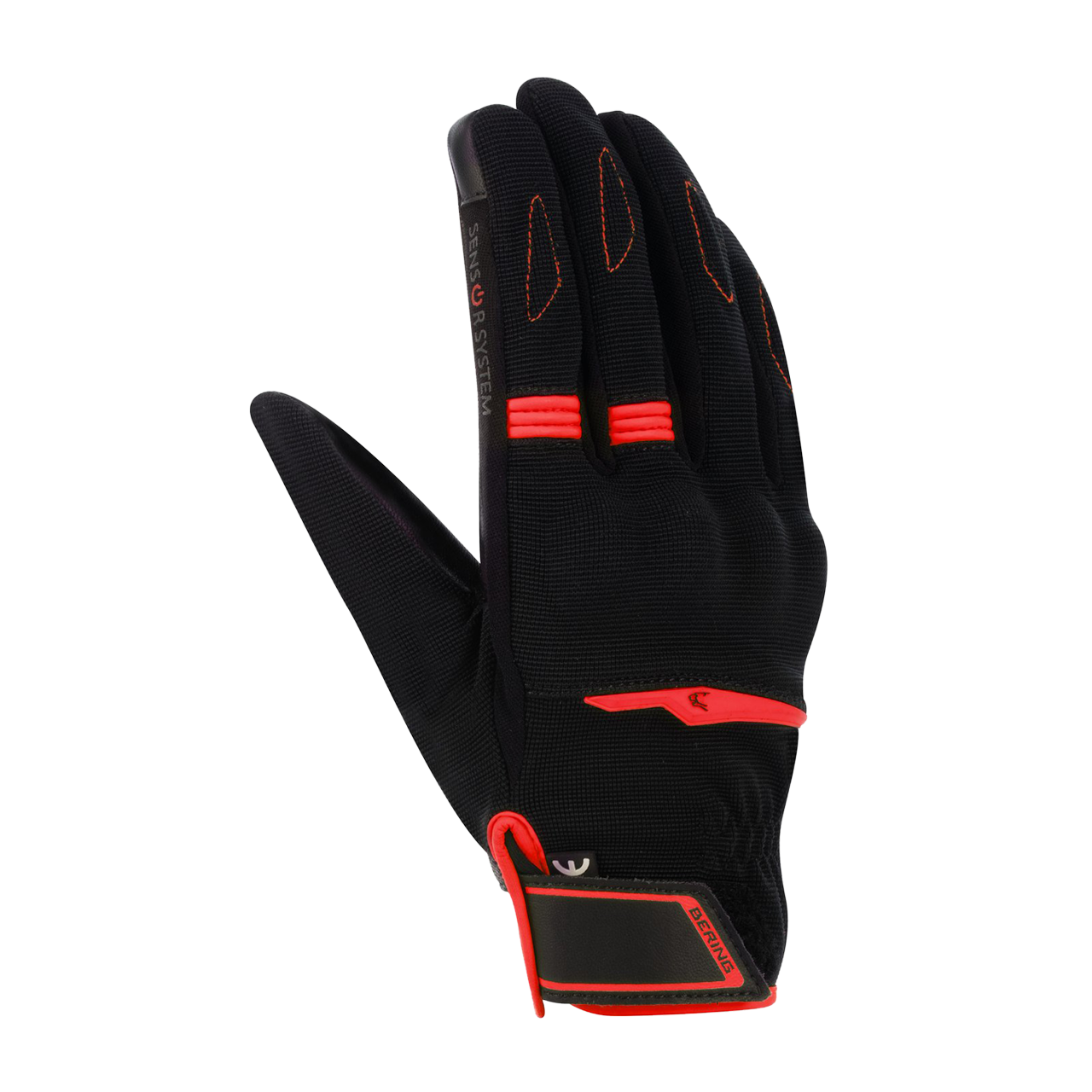 Bering Fletcher Evo RęKawice Motocyklowe, Czarny-Czerwony, Rozmiar 2XL Dla Ty-image