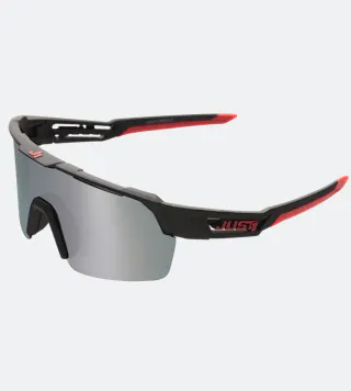Just1 Sniper Sunglasses Black-Red-Grey