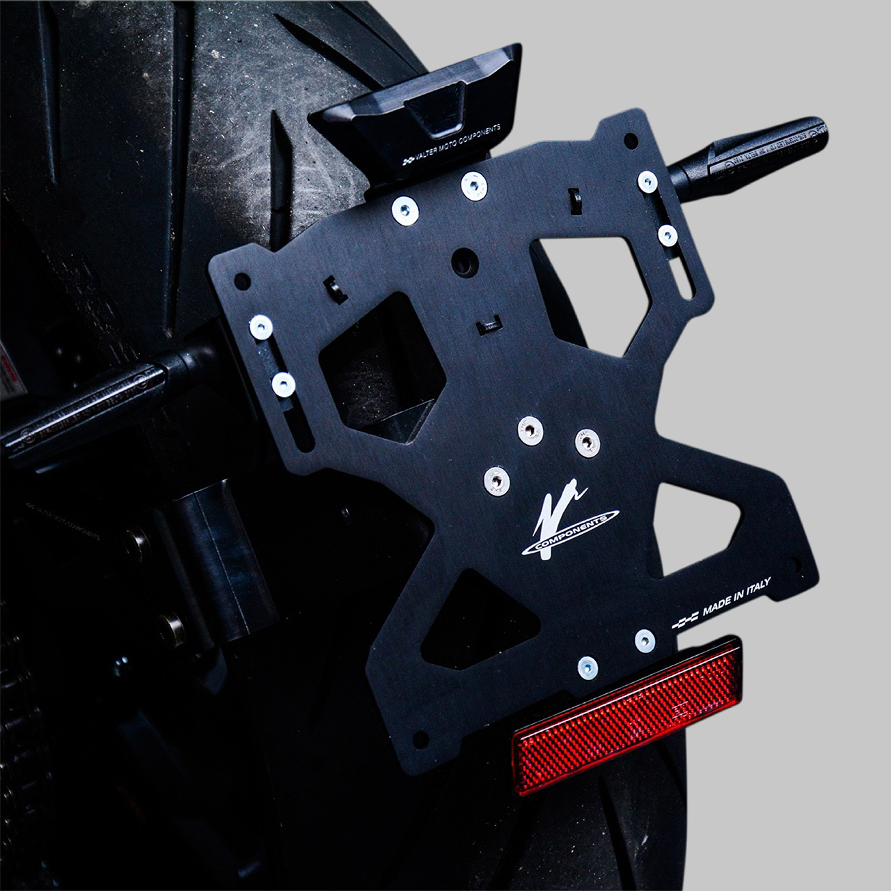 Valter Moto King License Plate Support Black