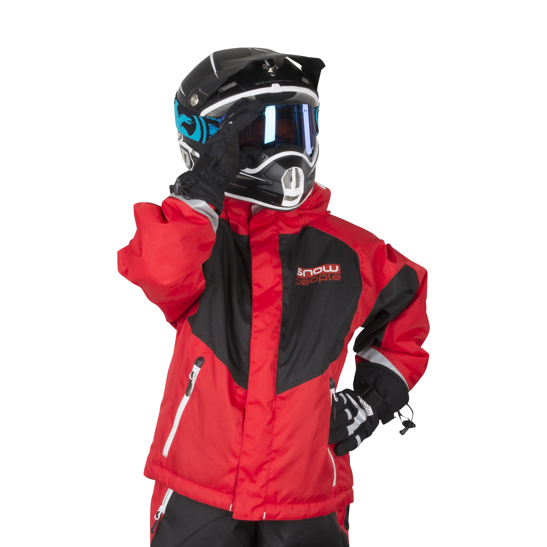 Jacka Barn Snow People Runity RödSvart Jacka Barn Snow People Runity RödSvart