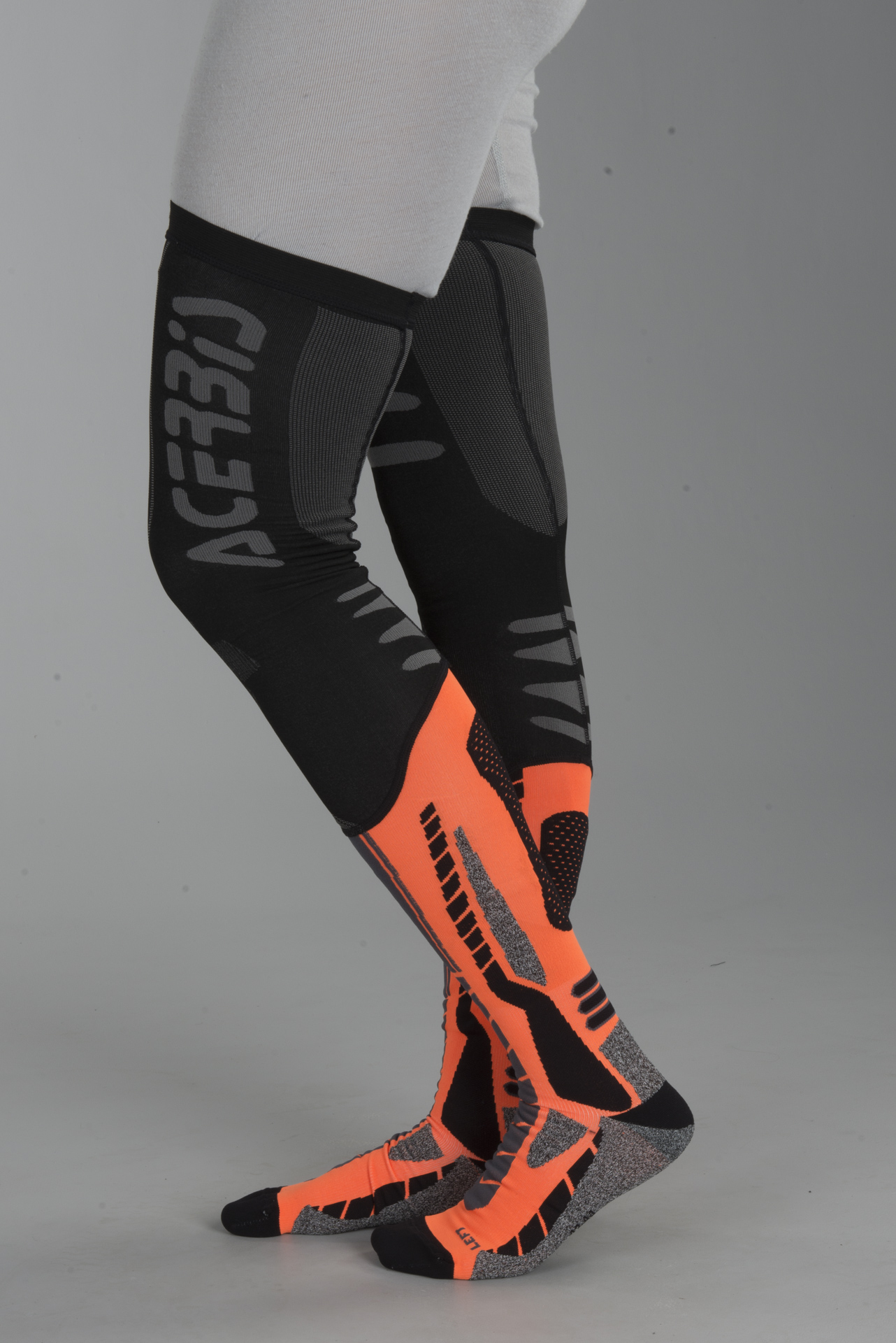 Calcetines Acerbis X-Leg Pro Negro-Naranja
