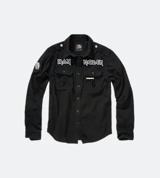 Langærmet Skjorte Brandit Iron Maiden Vintage