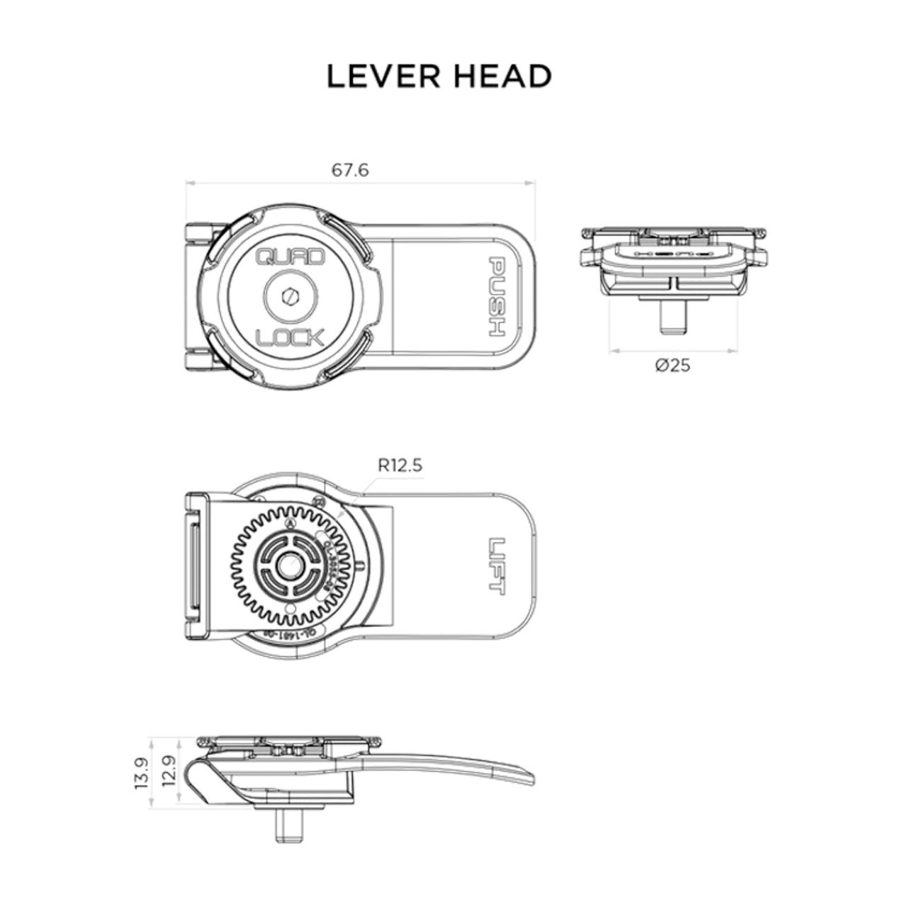 Quad Lock 360 Head Lever