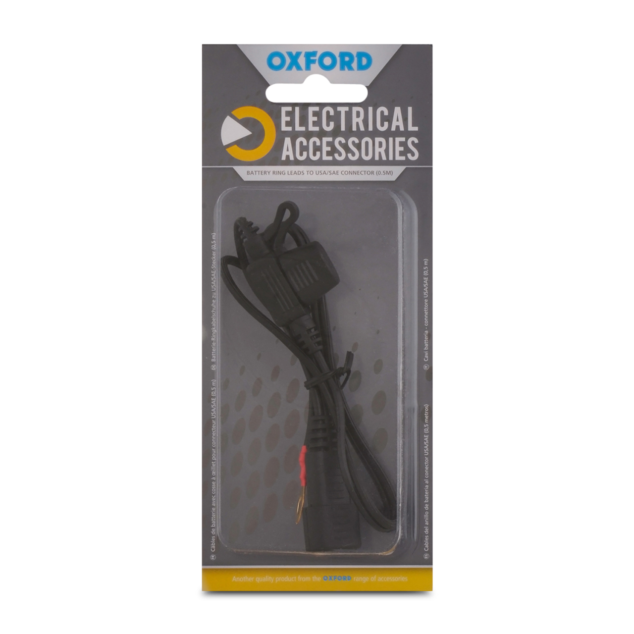 Kabel Z Obročnimi Priključki Oxford Na USA/SAE Konektor (0,5 m Kabel) Polnilnik Za Akumulator