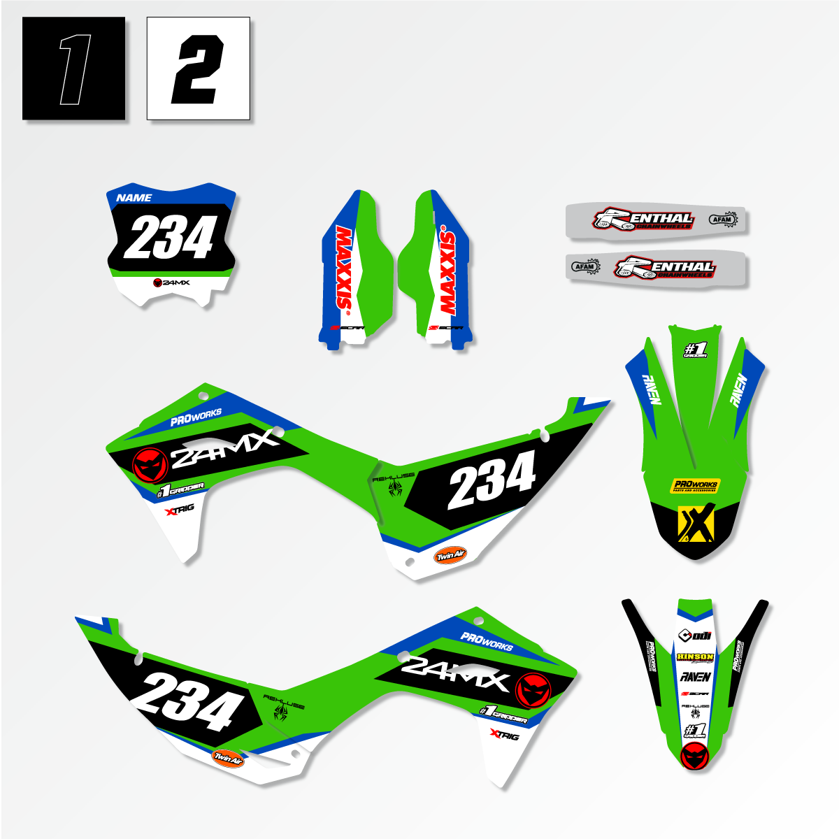 Stickerset Kawasaki Competition