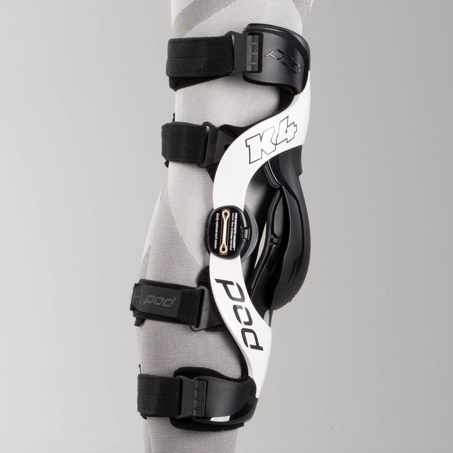 POD K4 2.0 Right Knee Guard Black-White