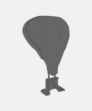 CustomAcces Solo Touring for Pilot Sissy Bar Black