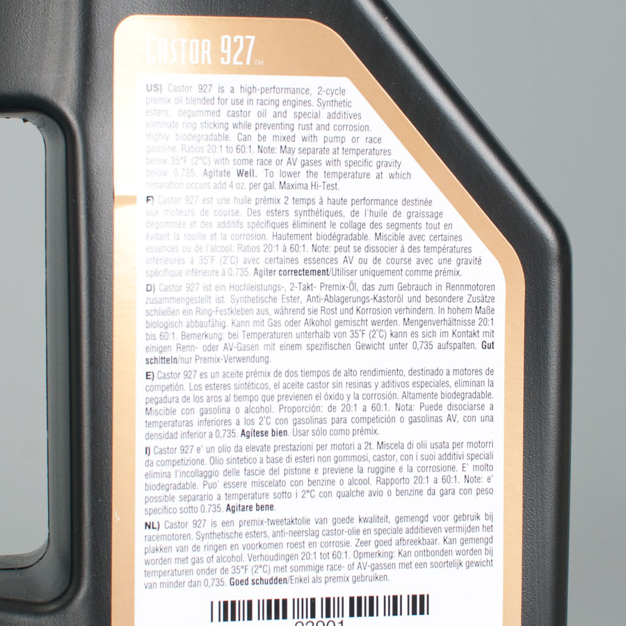 Maxima Castor 927 2-Stroke Oil Racing 1L