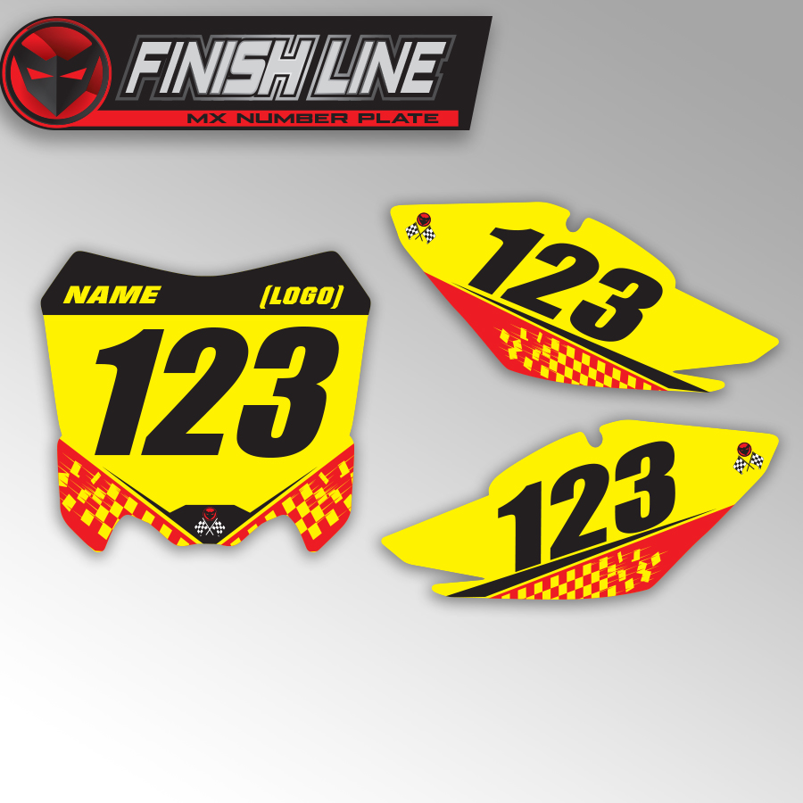 Nummerplaatstickers: Finish Line