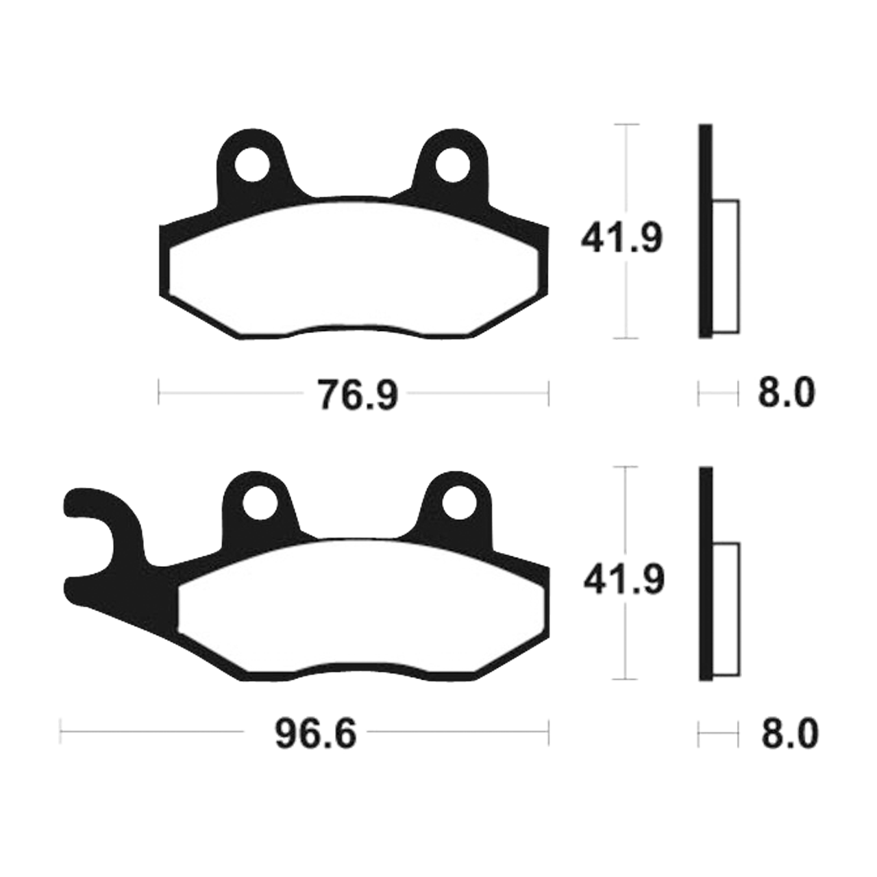 Tecnium Street Organic MC Brake Pads