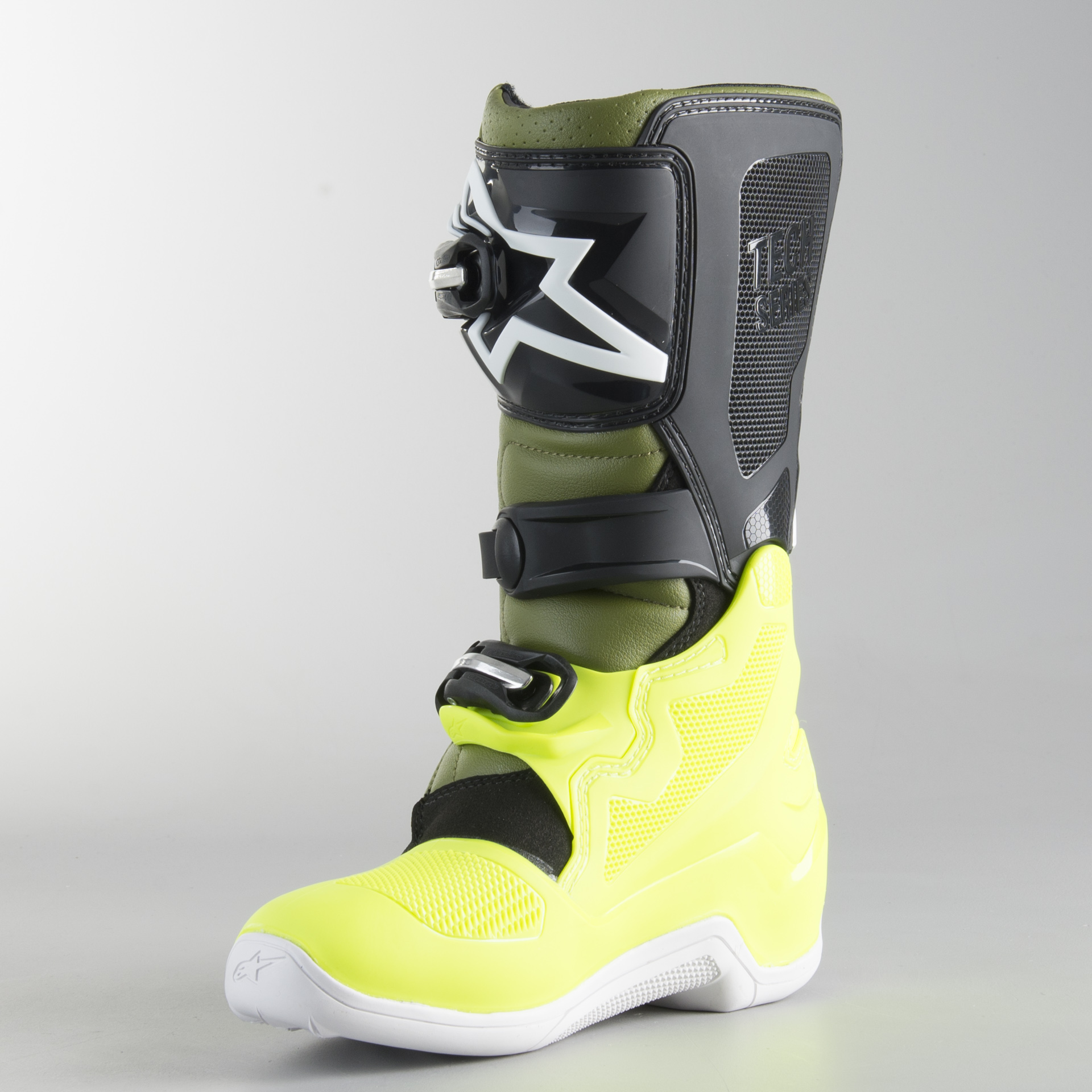 Crosstövlar Alpinestars Barn Tech 7 S Gul Fluo Grön Svart Crosstövlar Alpinestars Barn Tech 7 S Gul Fluo Grön Svart