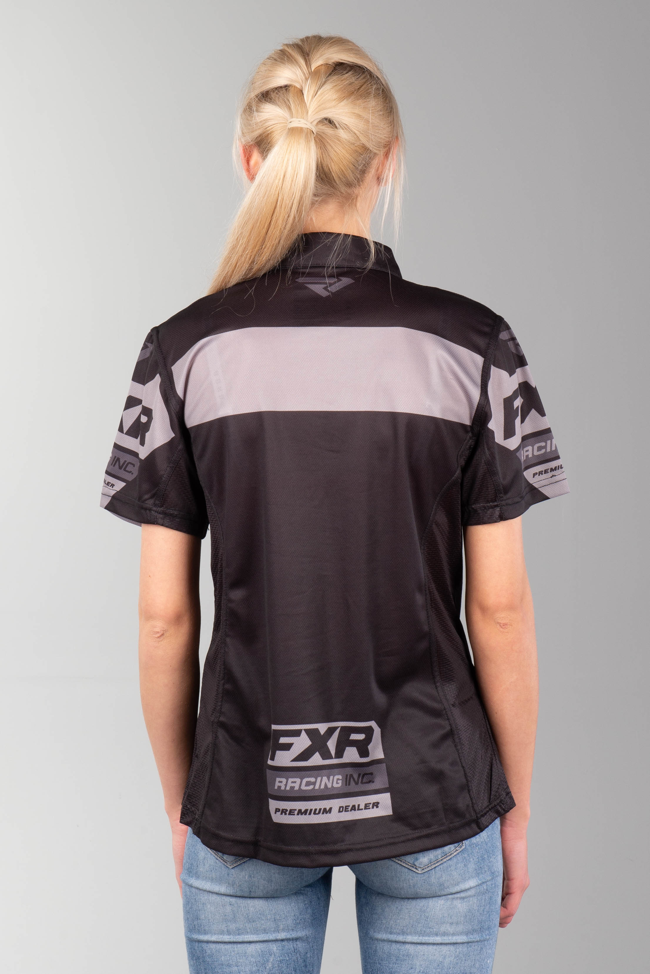black womens polo shirt