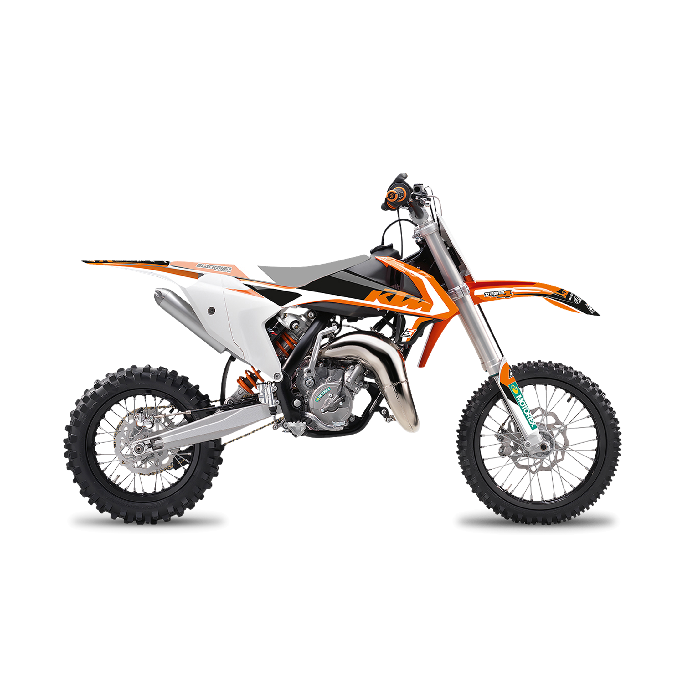 Kit de Adhesivos Blackbird Dream 4 Naranja-Negro-Blanco