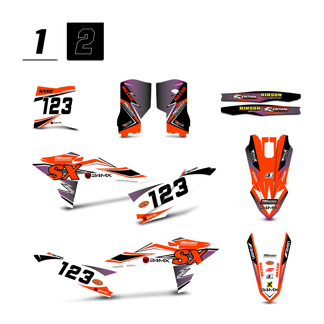 24MX KTM Crusher Decal Kit