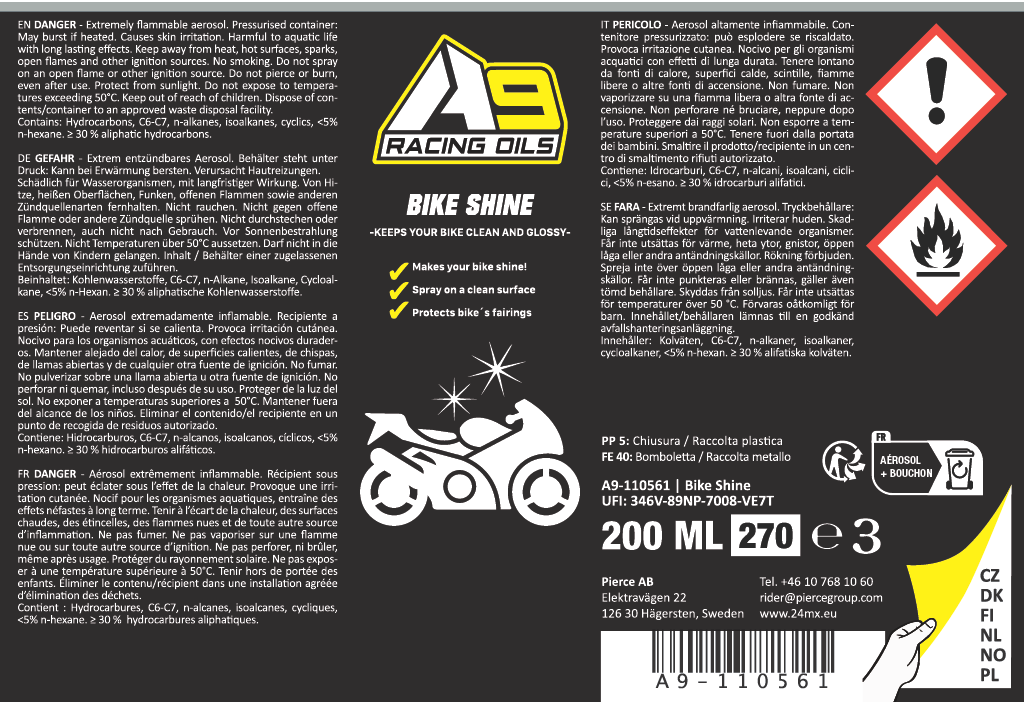 A9 Racing Bike Shine 200ml