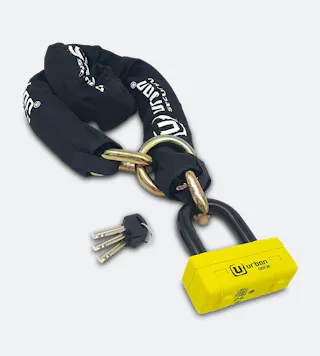 URBAN Mini U-lock UR74 + Loop Chain Lasso ø13,5mm x 120cm Class SRA