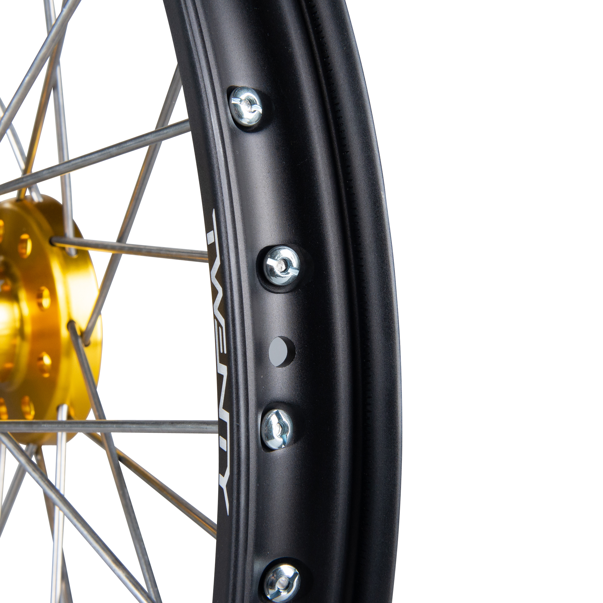 Rueda Delantera de Cross Twenty Negro-Dorado 21"