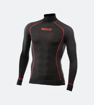 Maglia Termica A Maniche Lunghe Con Collo A Lupetto E Zip SIXS TS13W CU