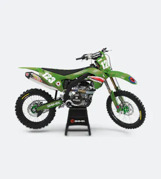 Kit Completo de Autocolantes 24MX Warhawk + Autocolantes Para Matrícula
