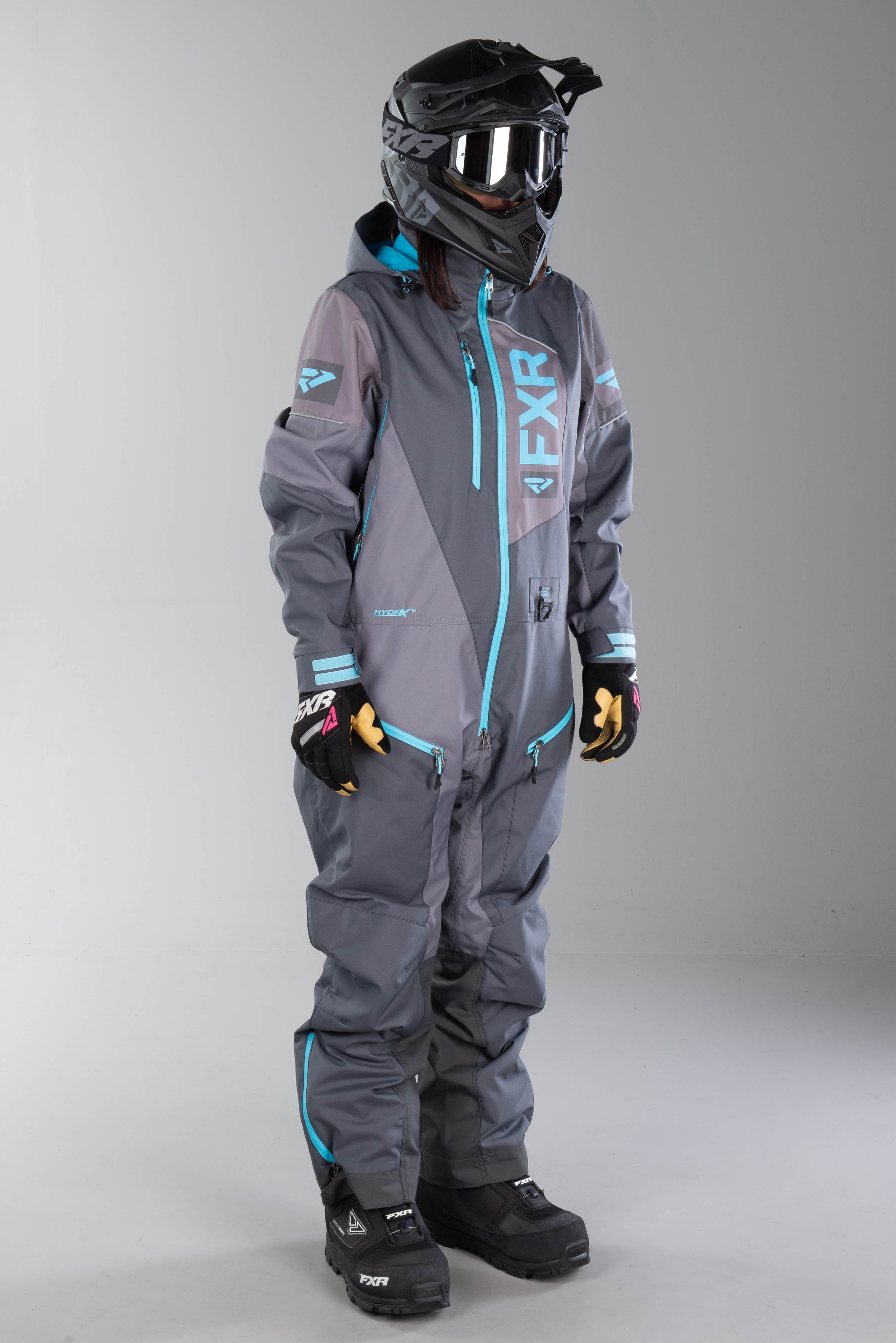 FXR Recruit Lite Monosuit Overall Dam Grå Blå Nu 32 FXR dam overall Recruit Lite Monosuit