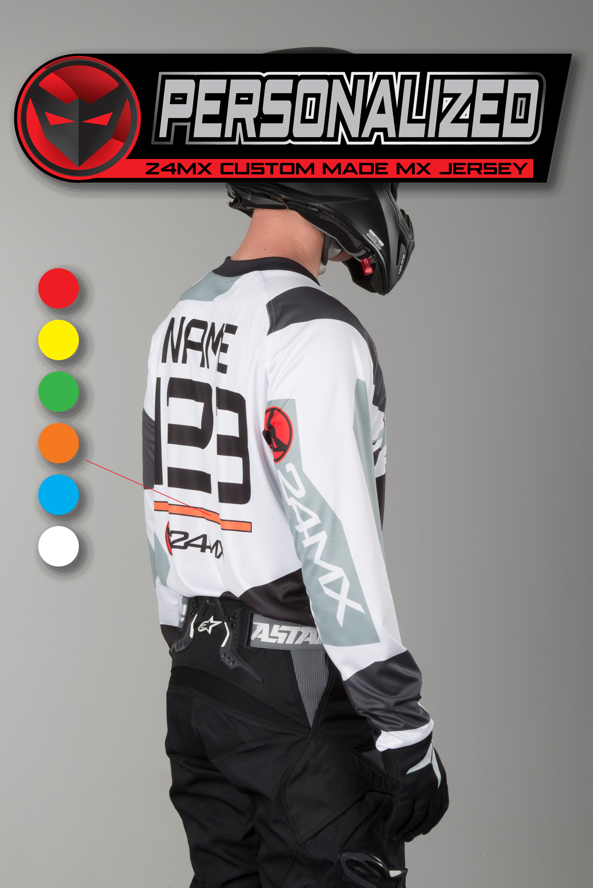 24MX SNOW CAMO MX3 Personalised Jersey