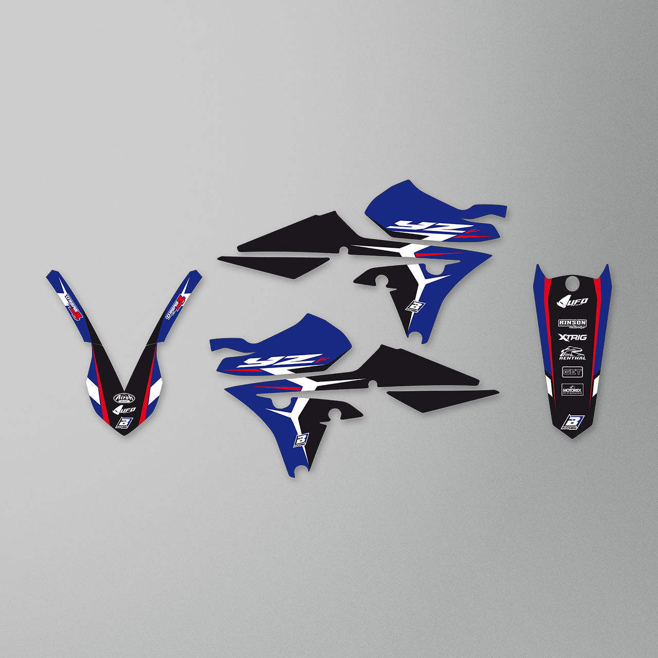 Stickerset Blackbird Dream 4 Blauw-Zwart-Wit
