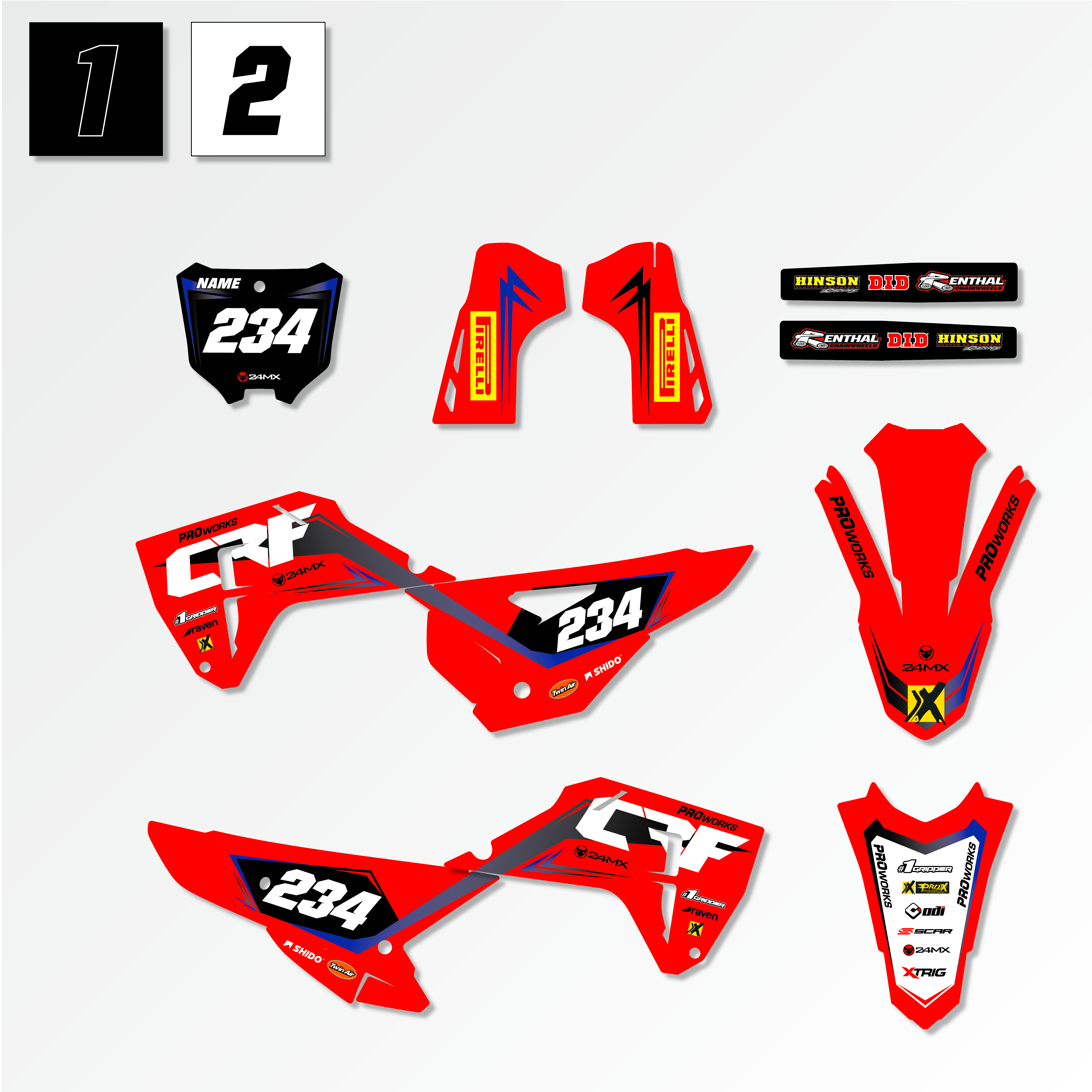24MX Honda Dart Decal Kit