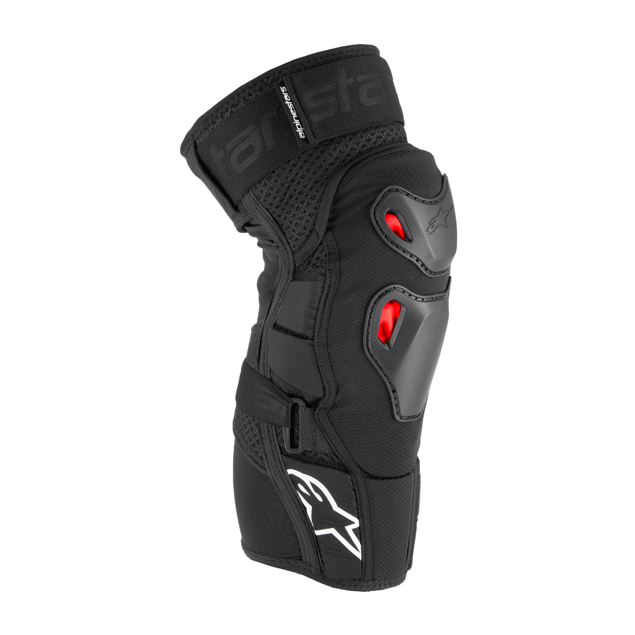 Rodillera de Cross Alpinestars Bion PR PLSM Negro-Rojo-Blanco