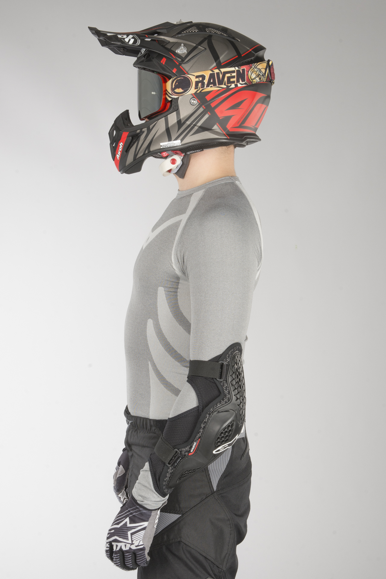 Elleboogbescherming Alpinestars Sequence Zwart-Rood