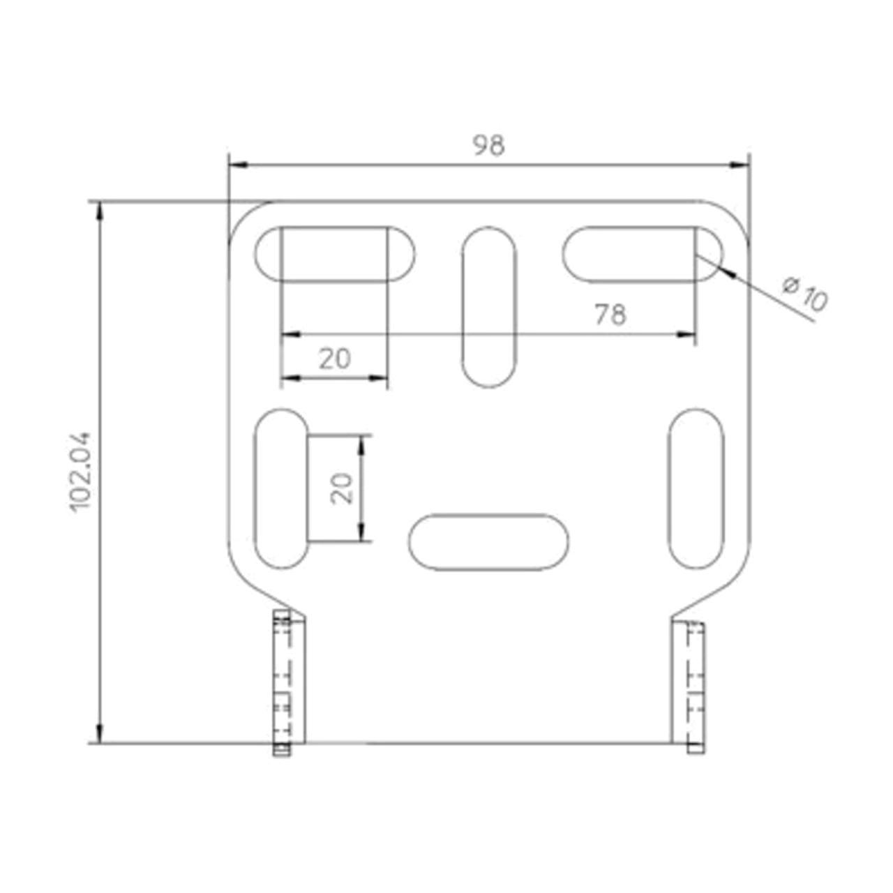 Highsider License Plate Bracket