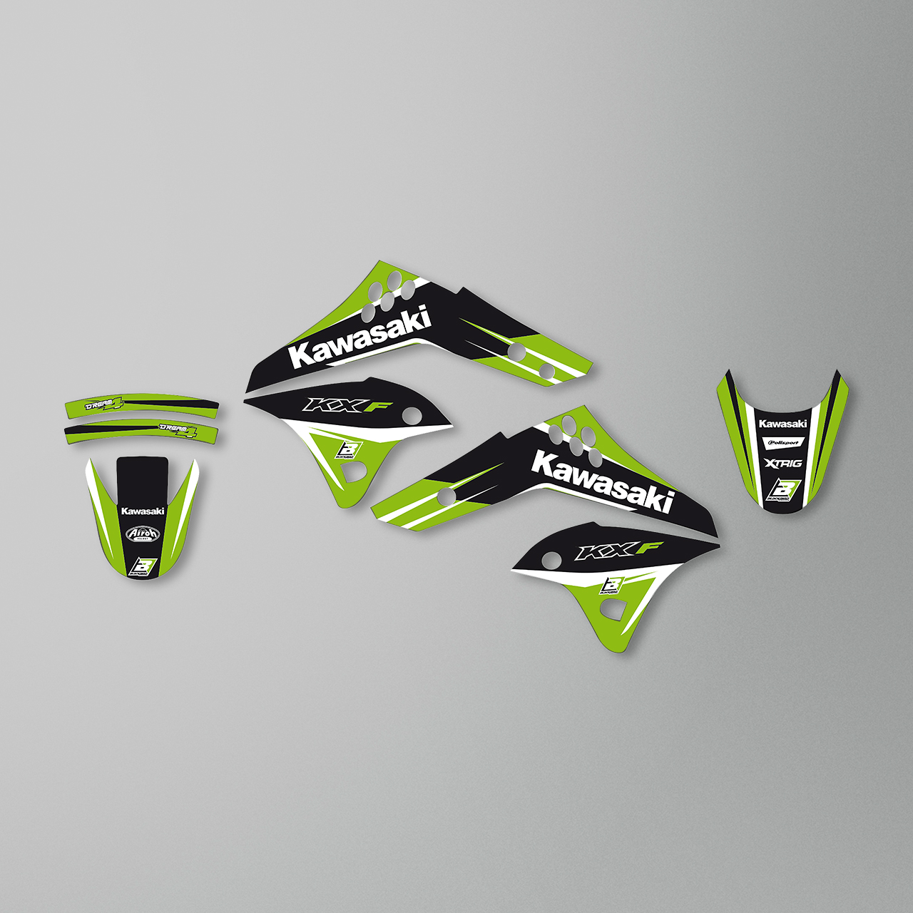 Blackbird Dream 4 Decal Kit Green-Black-White