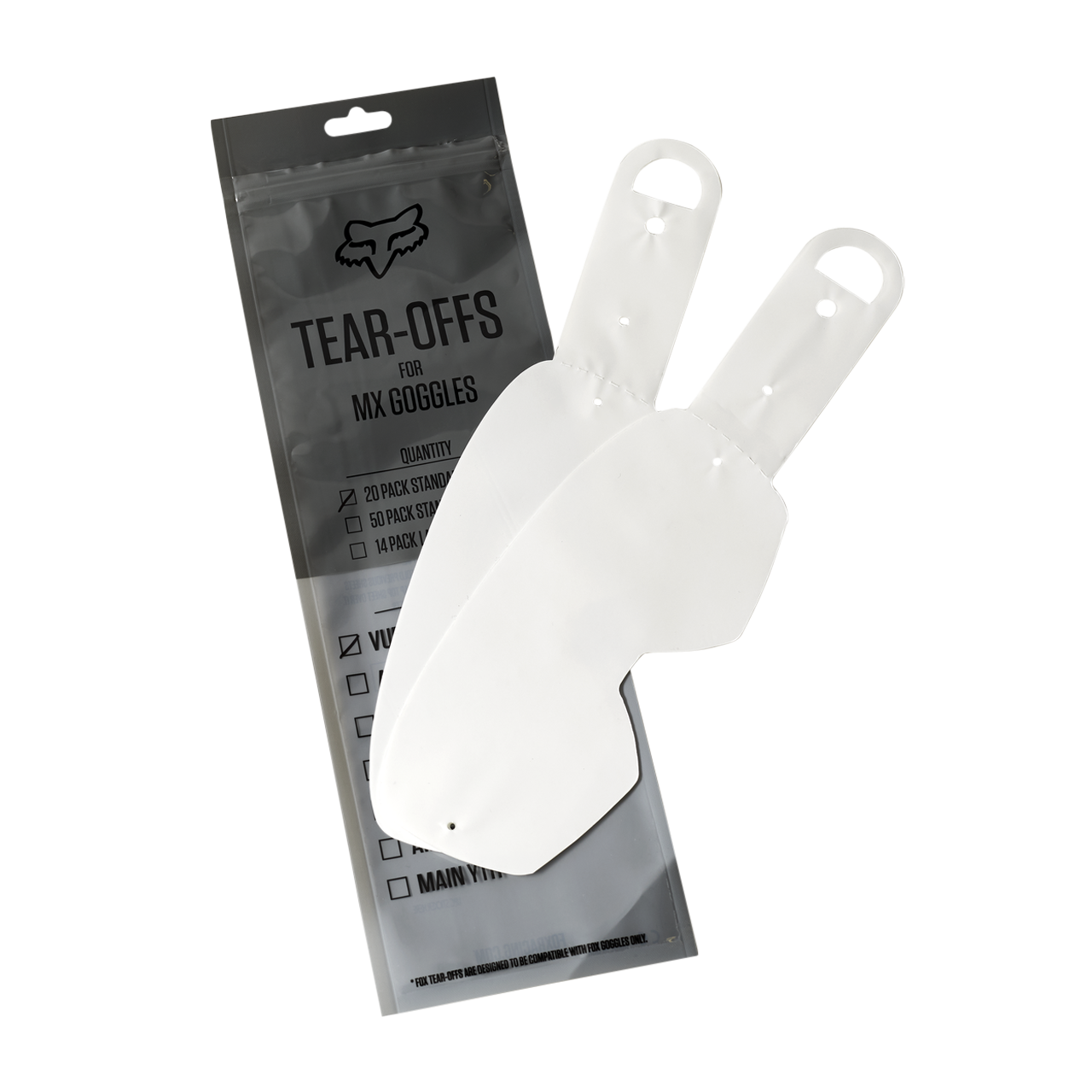 Tear-Off FOX Vue Laminado Paquete De 14