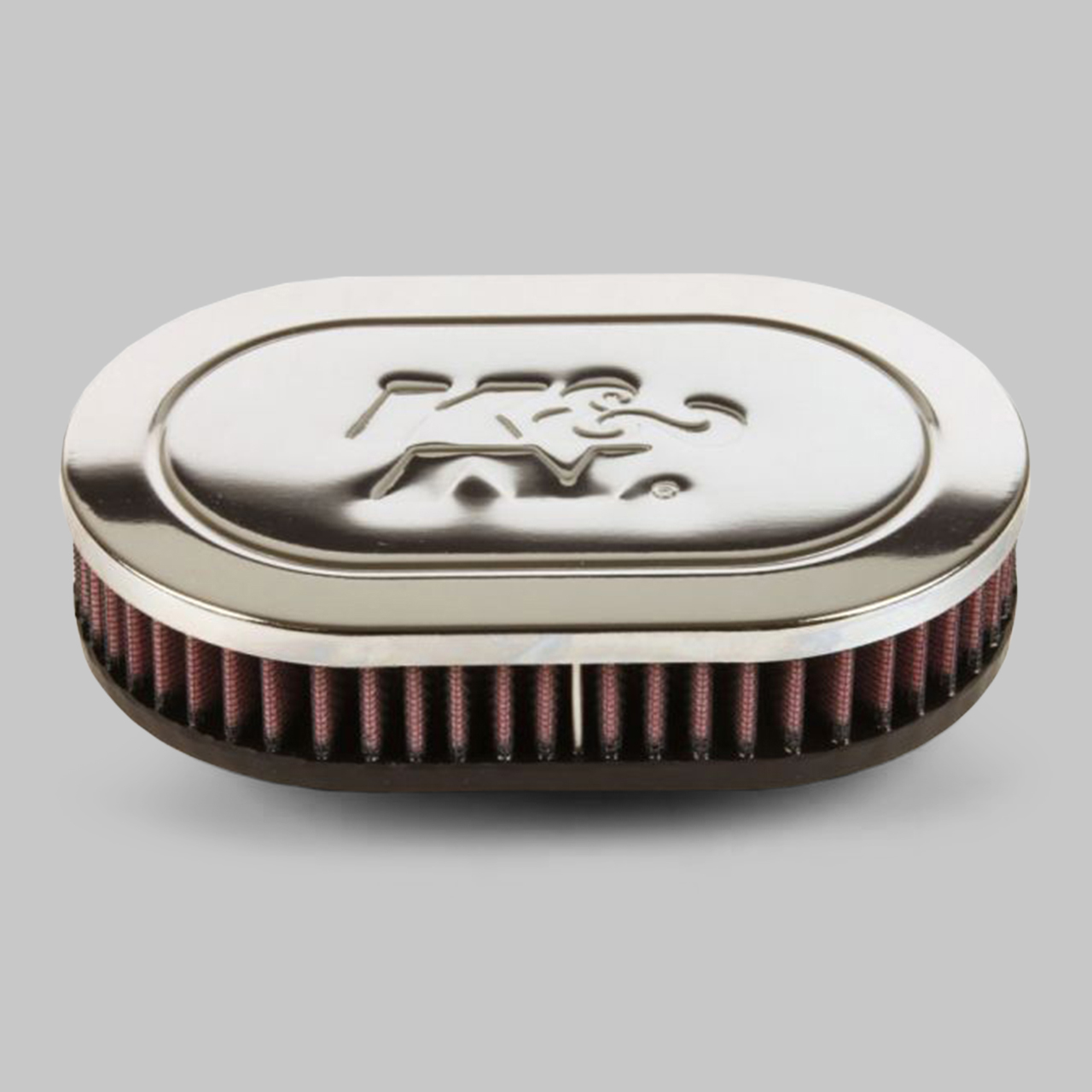 K&N Universal Air Filter Oval Chrome
