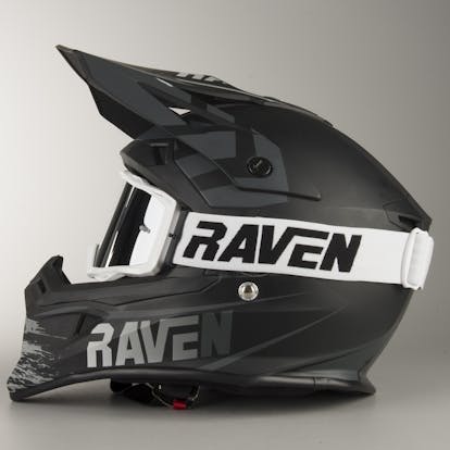 Maschera Cross Raven Sniper Crew Bianco - Lente Specchio Argento - Adesso  12% di risparmio